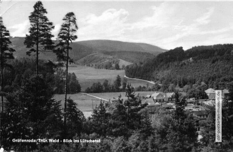 Blick ins Lütschetal bei Gräfenroda - 1963