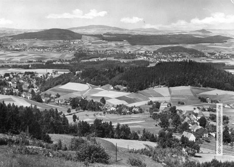 Blick von der Lausche auf Waltersdorf - 1958