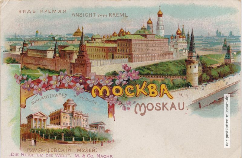 Moskau - Kreml und Riumjantzew-Museum, um 1910