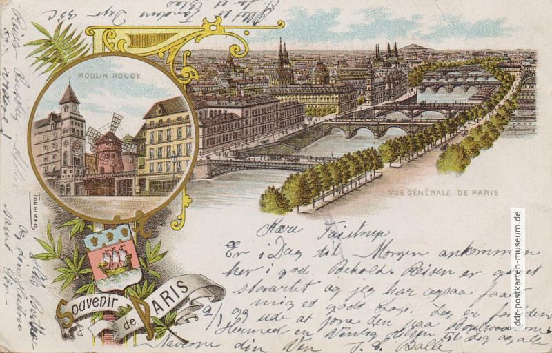Souvenir von Paris, noch ohne Eiffelturm 1895