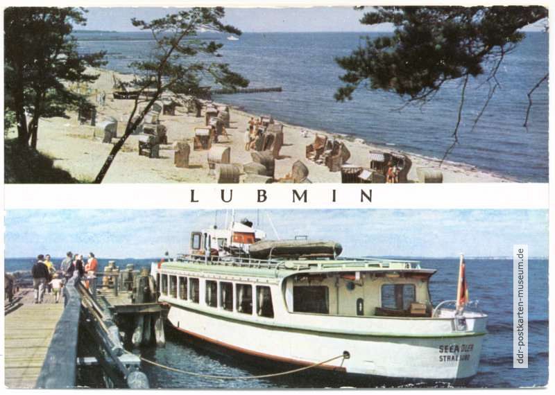 Seebad Lubmin - Strand, Ausflugsschiff M.S. "Seeadler" - 1970 / 1975
