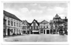 Marktplatz in Luckau mit alten Bürgerhäusern - 1952