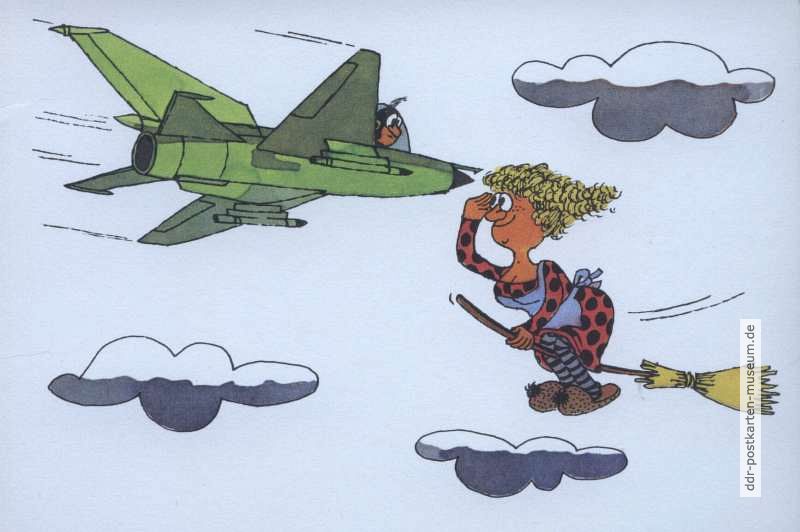 Humorpostkarte, gezeichnet von Heinz Jankofsky - 1985