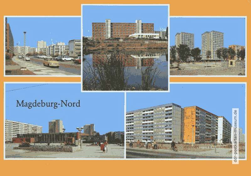 Salvador-Allende-Straße, Feierabendheim, Paul-Markowski-Platz, Neubaublock - 1982