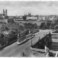 Blick über den Zollhafen, Straßenbahn Linie 6 - 1959