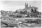 Blick über die Elbbrücke zur Albrechtsburg und Dom - 1975