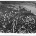 Luftbild von der Albrechtsburg mit Dom und Elbe - 1964