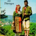 Titelseite (Ruhlaer Paar) der Mappe für die Kartenserie "Trachten aus Thüringen" - 1983/1989