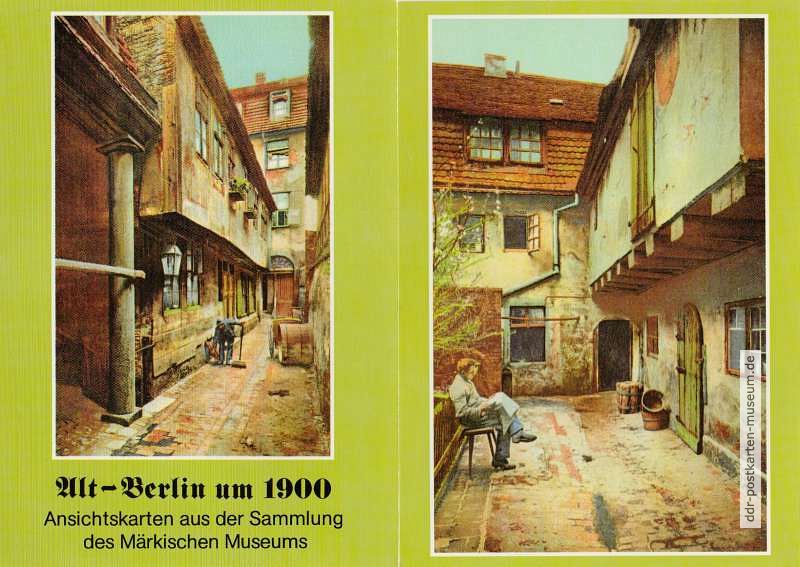 Umschlaghülle der Kartenserie "Alt-Berlin um 1900" vom Märkischen Museum - 1990