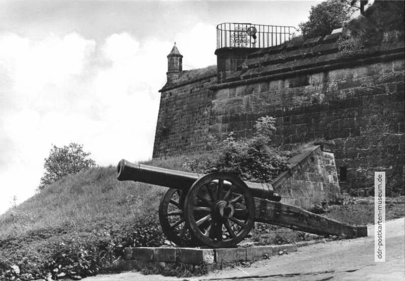 Festung Königstein, Kanone am Eingangstor der Festung - 1973