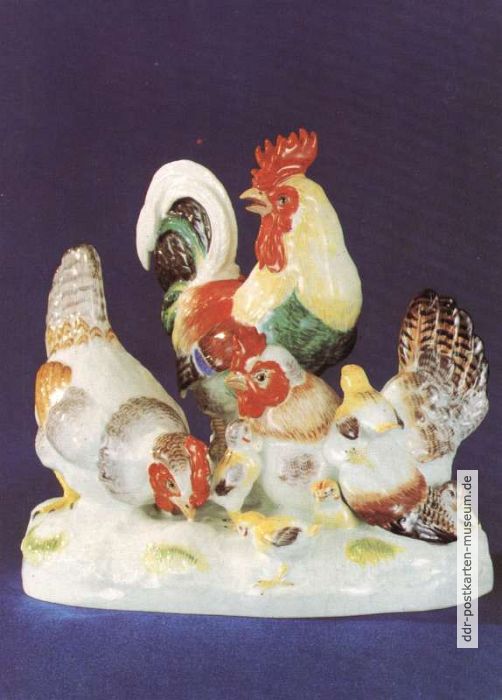 Porzellansammlung, Hühnergruppe um 1863 Ringler - 1979
