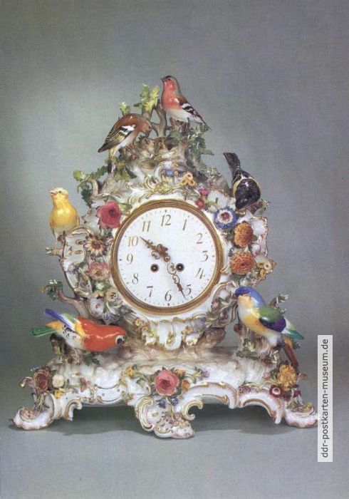 Porzellan-Museum, Uhr "Exotische Vogelwelt" von Form um 1745 J.J. Kaendler - 1986