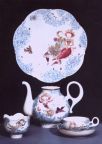 Porzellansammlung, Teeservice mit Blütendessin von L. Zepner - 1973