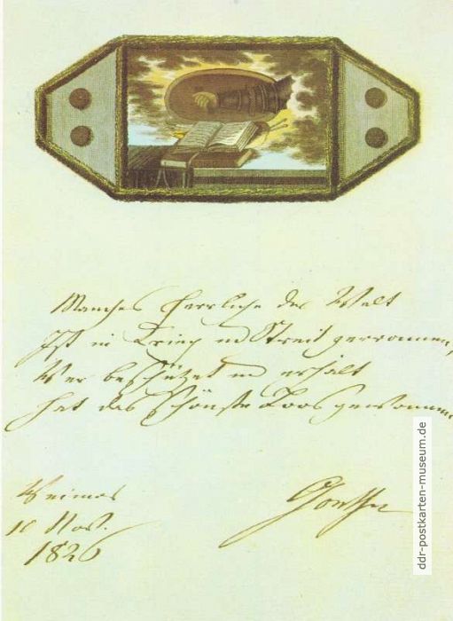 Handschrift Goethes im Goethe-Archiv zu Weimar - 1983