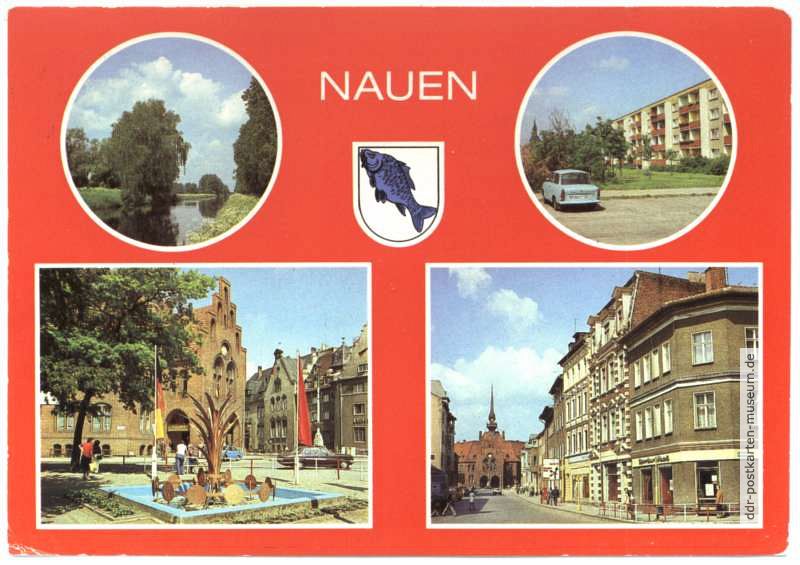 Gr. Hauptkanal, Neubauten, Rathaus am Ernst-Thälmann-Platz, Berliner Straße -1986