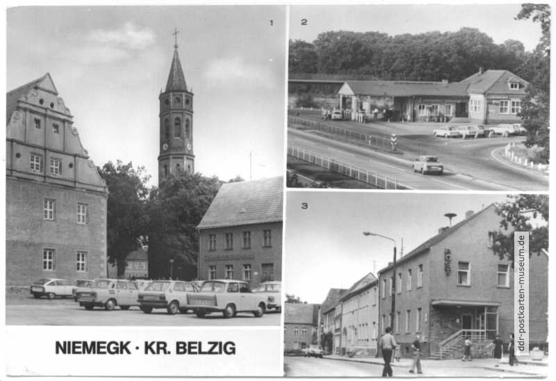 Marktplatz, Mitropa-Autobahn-Raststätte, Postamt - 1979