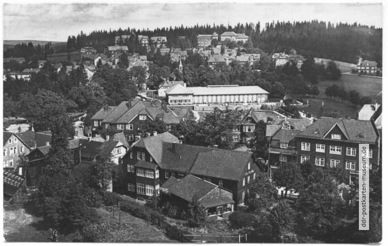 Blick auf Oberhof mit Halle der Freundschaft - 1959