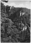 Blick vom Hausberg auf die Burgruine auf dem Berg Oybin - 1959