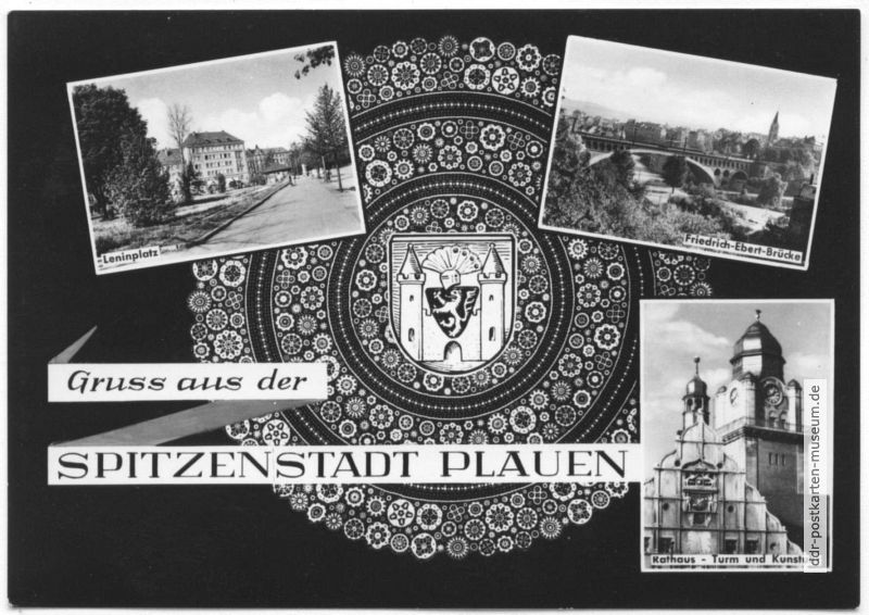 Gruss aus der Spitzenstadt Plauen - 1963