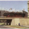 Museumslokomotive 381182 auf der Schillerbrücke - 1988