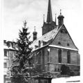 Marktbrunnen und Stadtkirche im Winter - 1963