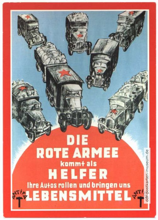 "Die Rote Armee kommt als Helfer" (Plakat im Museum für Deutsche Geschichte) - 1988