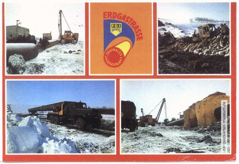 Zentrales FDJ-Jugendobjekt "Erdgastrasse" in der Sowjetunion - 1985