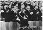 VII. Parteitag der SED 1967 in Berlin, Walter Ulbricht begrüßt Leonid Breschnjew - 1967