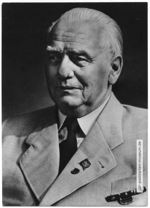 Wilhelm Pieck, Mitglied des Politbüros des ZK der SED, Präsident der DDR - 1961