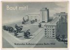 Werbekarte für das Nationale Aufbauprogramm 1952 in Berlin - 1952