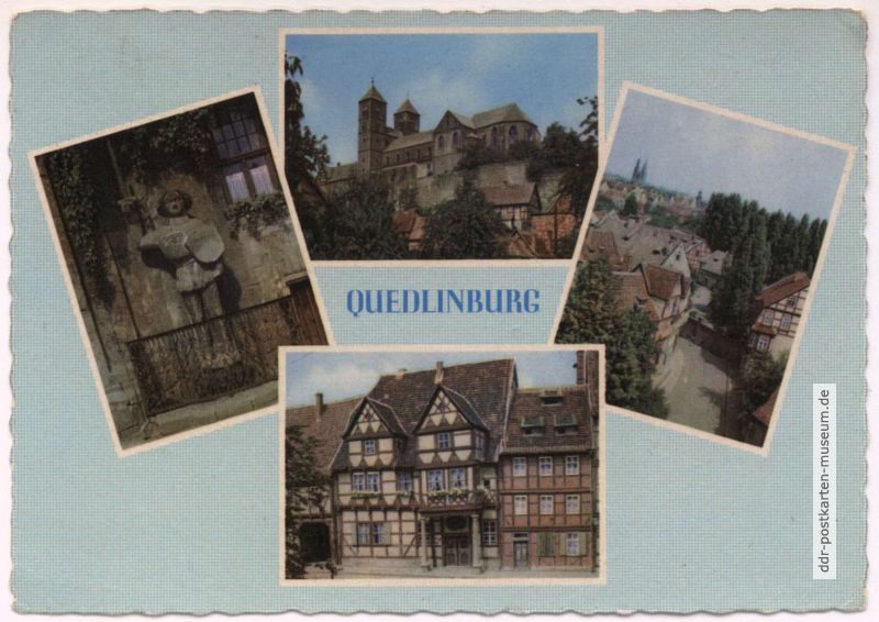Erste farbige Mehrbildkarte aus Quedlinburg - 1960
