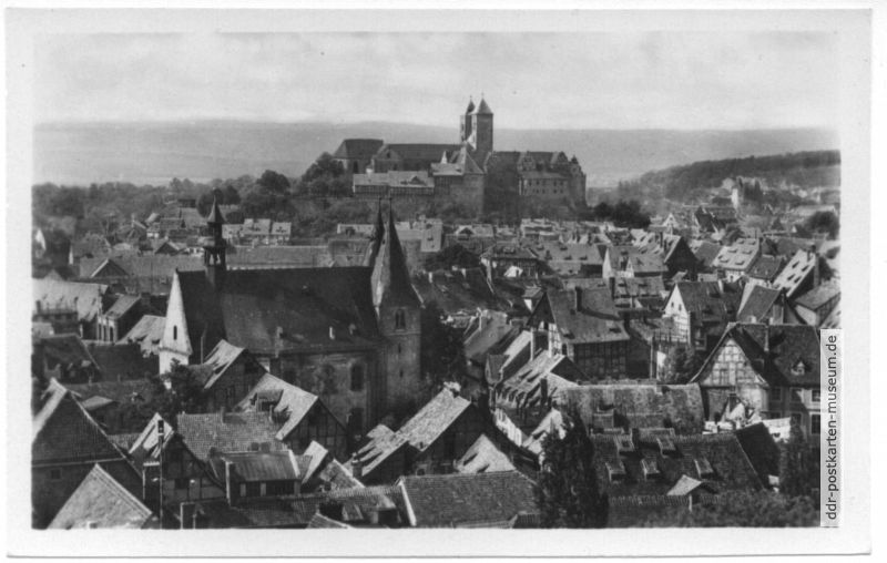 Blick von der Marktkirche zur Stiftskirche - 1955 / 1977