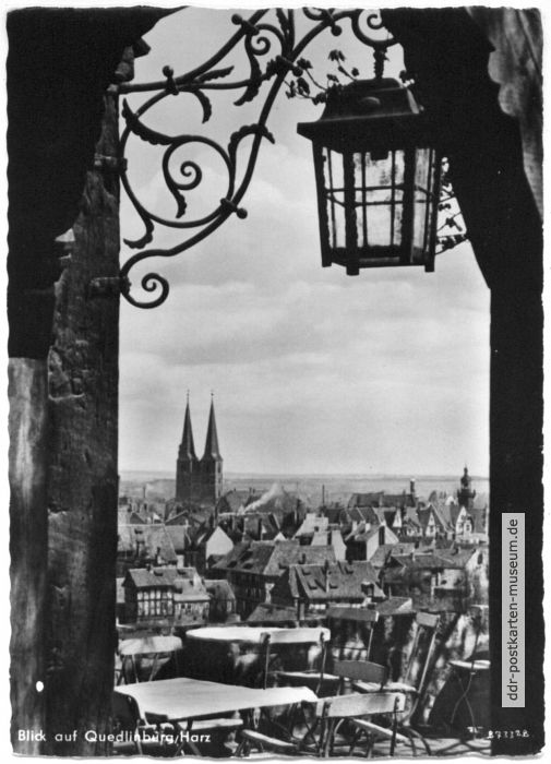Schloßkrug, Blick auf Quedlinburg - 1970