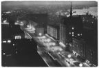 Blick auf Rostock, Breite Straße bei Nacht - 1963