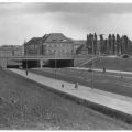 Blick auf die Goethebrücke und Goethe-Oberschule - 1970