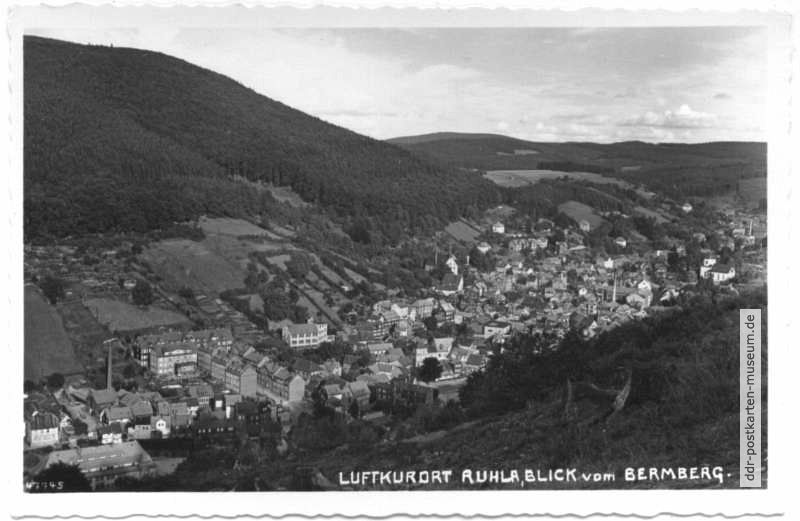 Blick auf Ruhla vom Bermberg - 1949