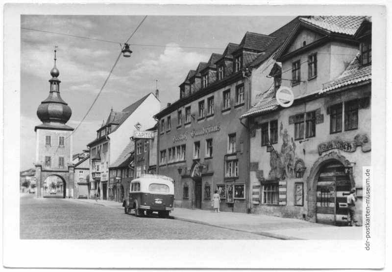 Blankenburger Tor mit Gasthof "Gambrinus" und HOG "Das Loch" - 1959