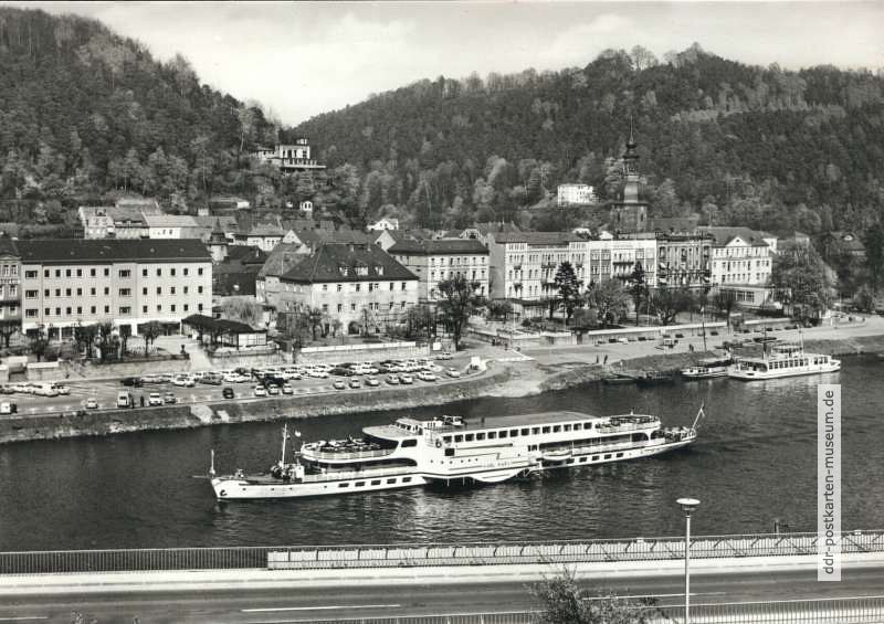 Fahrgastschiff "Karl Marx" der Weißen Flotte Dresden in Bad Schandau - 1979