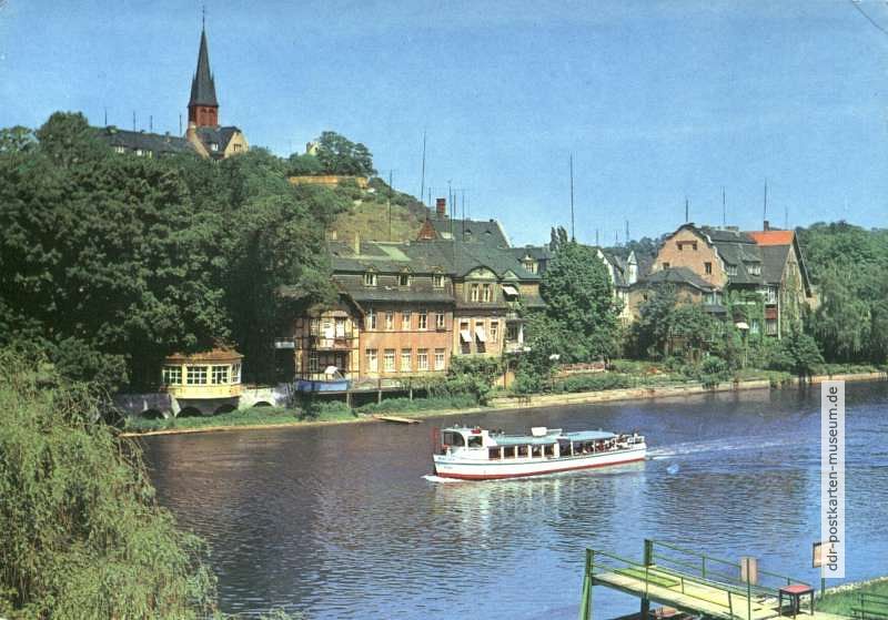 Motorschiff "Moritzburg" auf der Saale in Halle-Kröllwitz - 1970