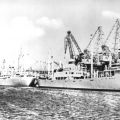 Frachtschiff "Kap Arkona" im Hafen von Wismar - 1960