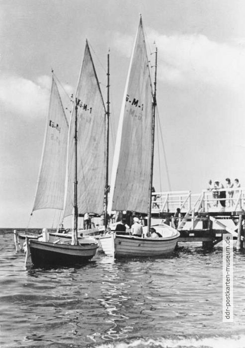 Segelboote am Landungssteg - 1967