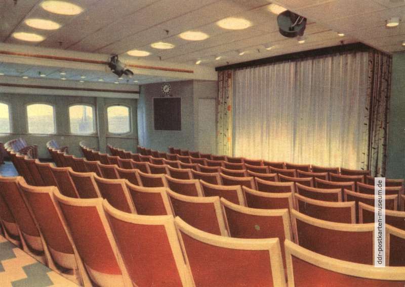 Kinosaal im FDGB-Urlauberschiff MS "Völkerfreundschaft" - 1961