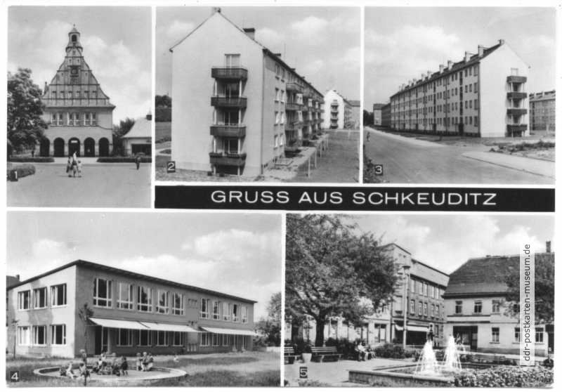 Rathaus, Neubauten an der Oststraße / Neuer Weg, Kinderkrippe, Marktplatz - 1973