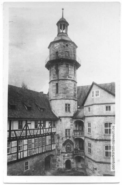 Schloßhof mit Turm - 1956