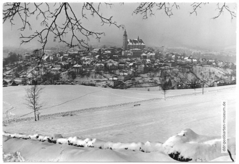 Blick auf das winterliche Schneeberg - 1977