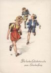 Glückwunschkarte zum Schulanfang von 1951 - Verlag Erhard Neubert