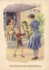 Postkarte zum Schulanfang von 1955 - Planet-Verlag