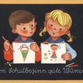 Postkarte zum Schulbeginn von 1962 - VEB Bild und Heimat
