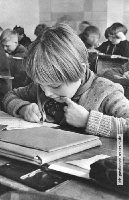 Postkarte zum Schulanfang von 1963 - Verlag Gebrüder Garloff