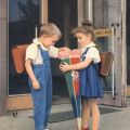 Postkarte zum Schulanfang von 1964 - VEB Postkarten-Verlag Berlin